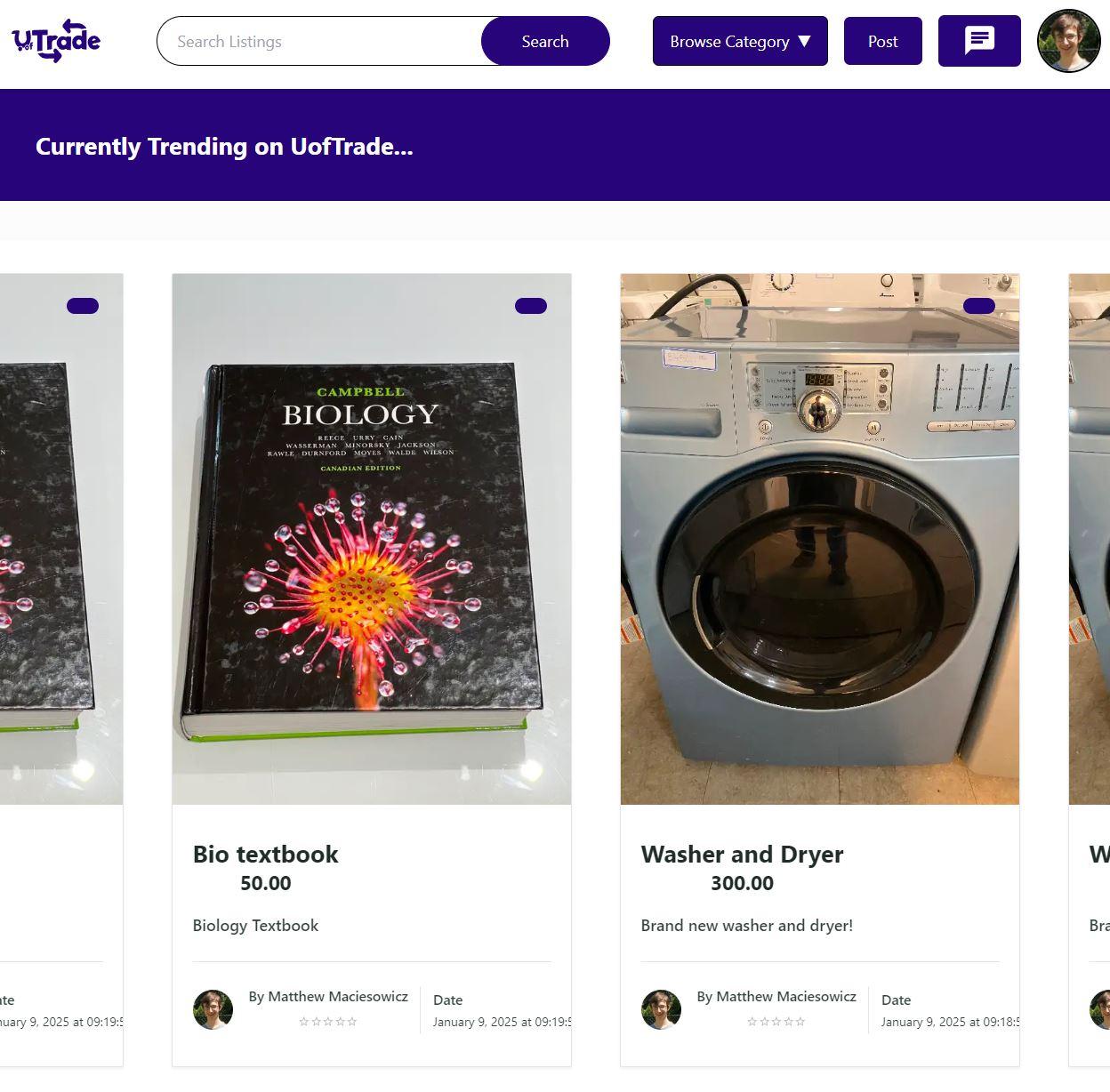 UofTrade Marketplace